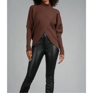 Elan Brown Turtleneck Sweater